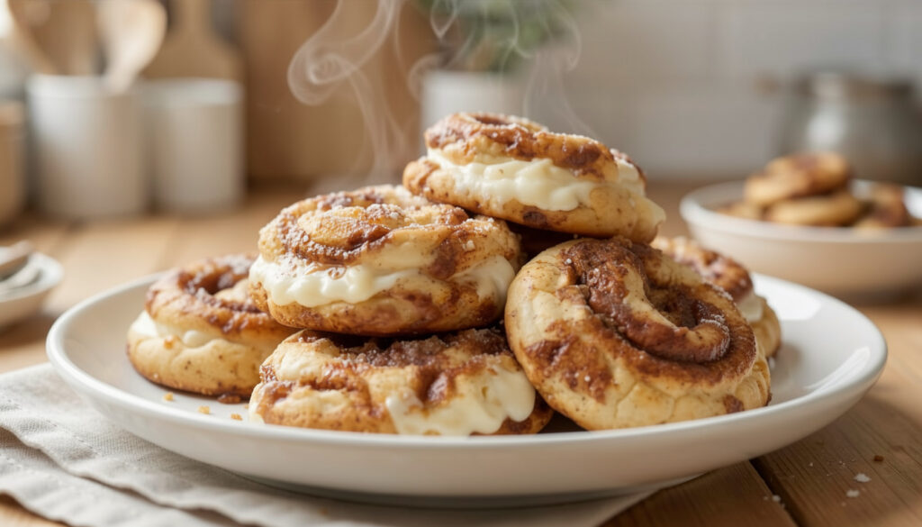 Cinnamon Roll Cheesecake Cookies