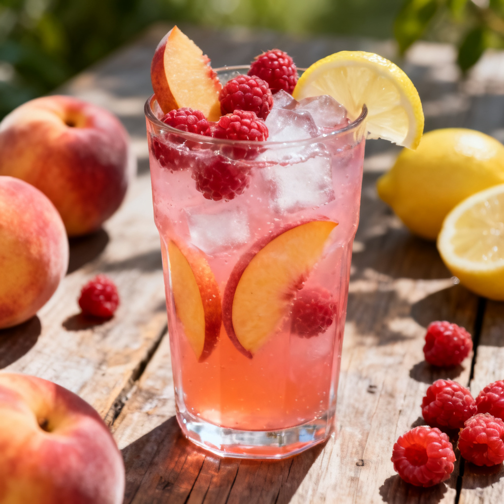 Homemade Raspberry Peach Lemonade (Sweet, Fruity & Refreshing Summer Drink)